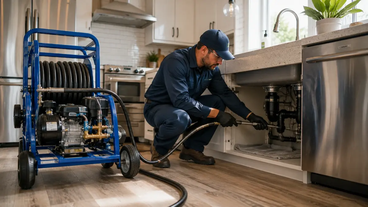 Kitchen Drain Hydro Jetting in Upland